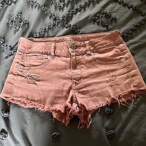 Women’s Mauve Distressed American Eagle Jean Shorts